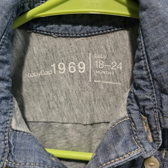 Baby Gap 1969 denium jumper cuffable sleeves and pant legs size 18 to 24 months - Picture 8 of 8